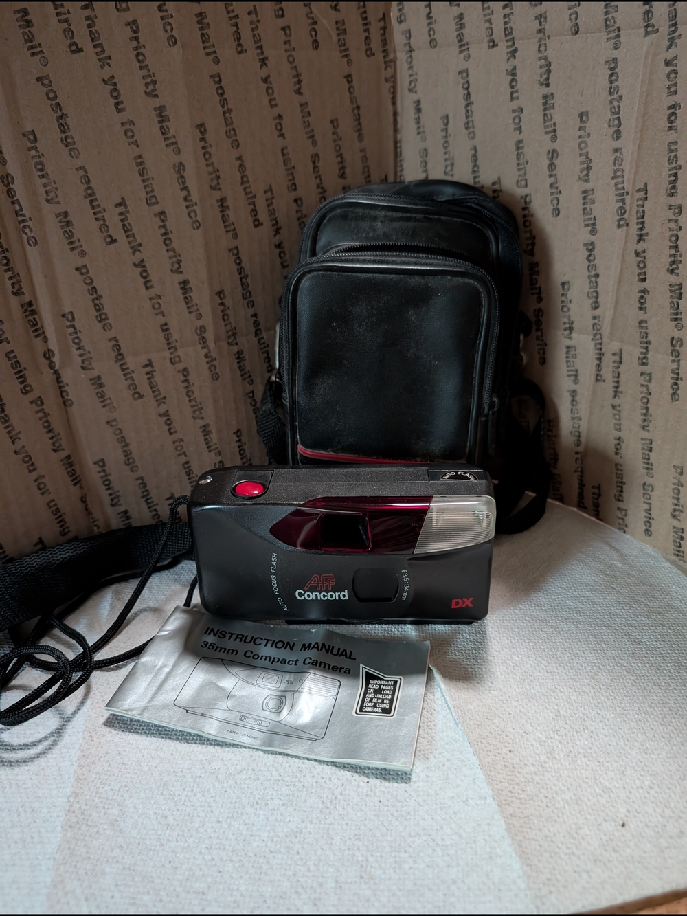 Concord DX 35mm Point & Shoot Camera - Black with Red Accent